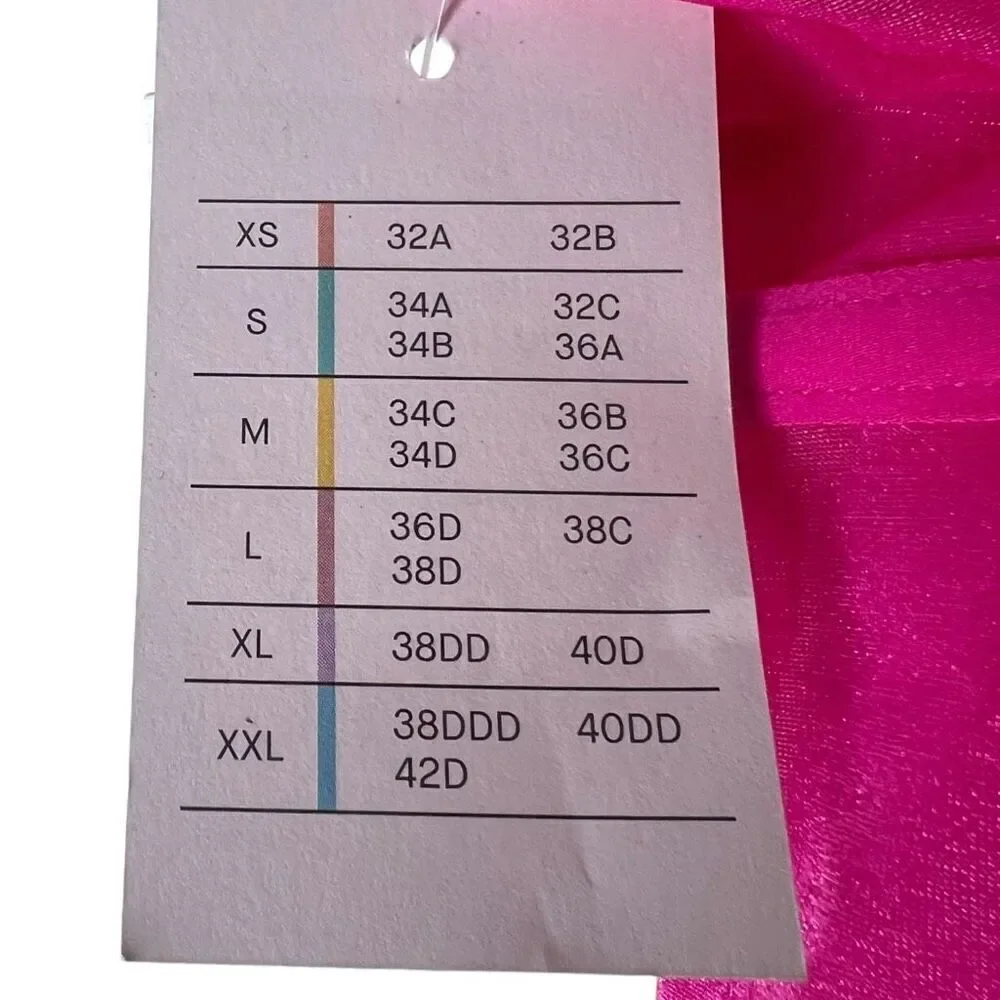NEW Auden Women's Mesh Longline Pink Bralette XS